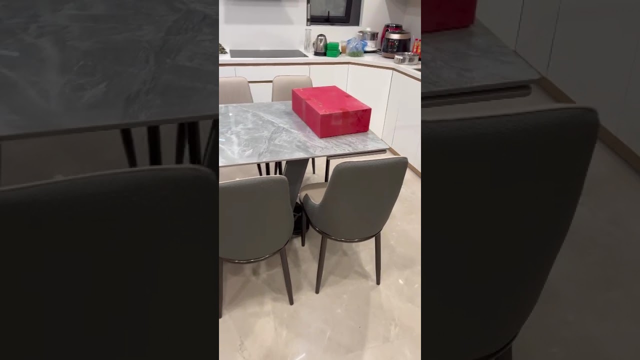 Bàn Ăn 6 Ghế Mặt Đá Thông Minh Mở Rộng - Tongkhonoithatgiadinh.com