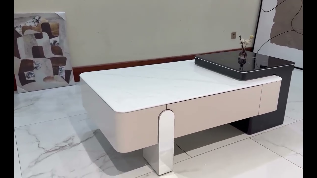 Bàn trà chữ nhật mặt đá cao cấp nhập khẩu - tongkhonoithatgiadinh.com