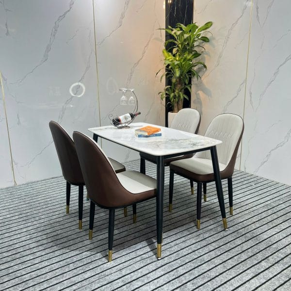 Ban An 4 Ghe Mat Da Ceramic Chan Con Ghe Da Monet Hien Dai Sp1458 5