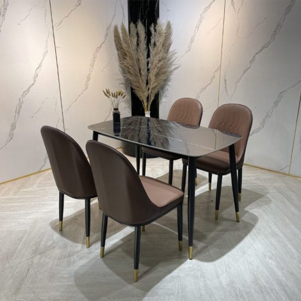 Ban An 4 Ghe Mat Da Ceramic Ghe Monet Cao Cap Sp989