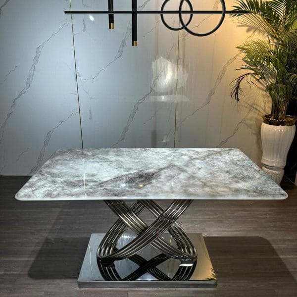 Ban An 6 Ghe Mat Da Vi Tinh The Chan Inox Cach Dieu Ghe Solix Da Cao Cap Sp1810 4