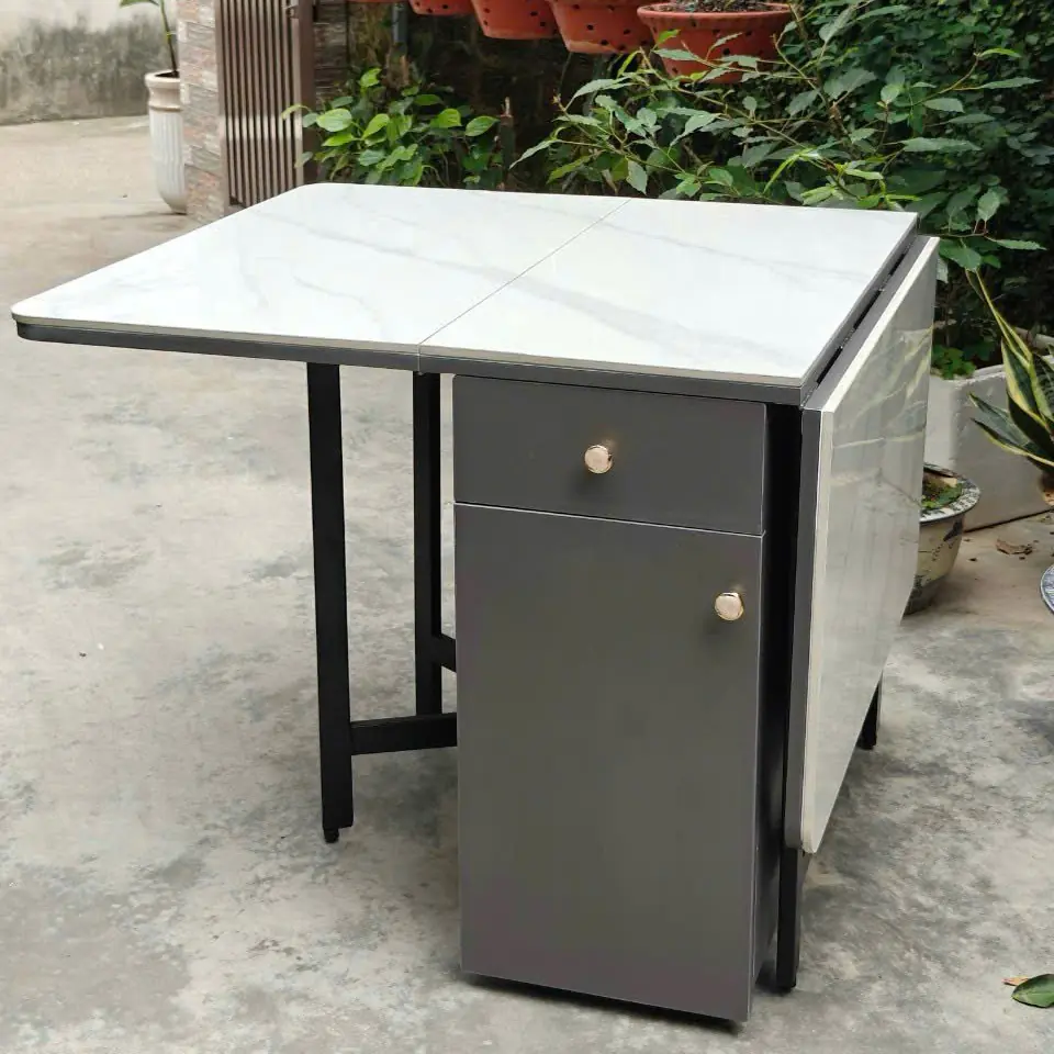 Bàn ăn thông minh 4 ghế gấp gọn mặt đá ceramic - SP2984 7 Bàn ăn thông minh 4 ghế gấp gọn mặt đá ceramic - SP2984 - Ảnh 7