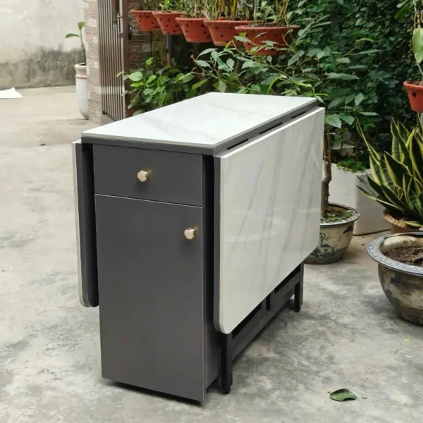 Bàn ăn thông minh 4 ghế gấp gọn mặt đá ceramic - SP2984 27 ban an thong minh 4 ghe gap gon mat da ceramic sp2984 2