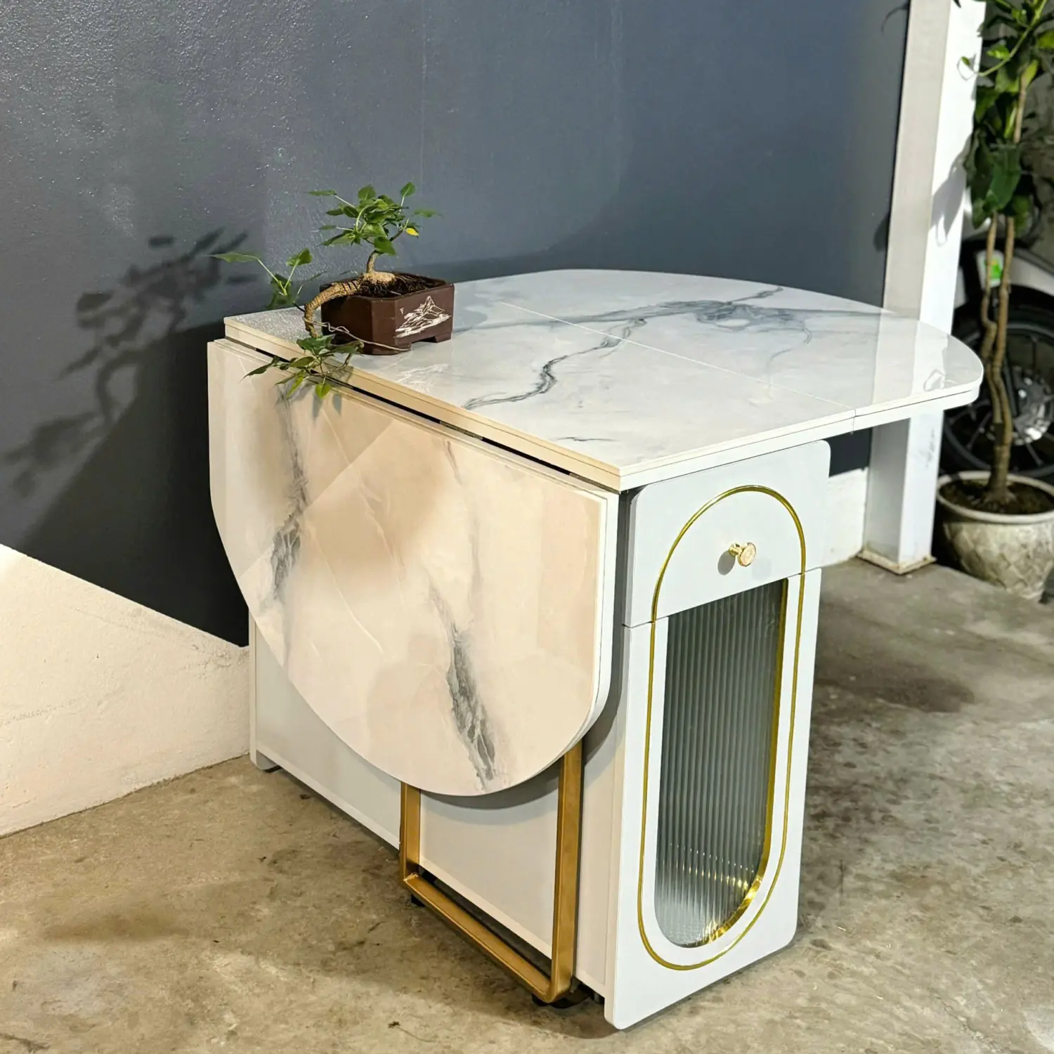 Bàn ăn thông minh 4 ghế gấp gọn mặt đá ceramic - SP2984 11 Bàn ăn thông minh 4 ghế gấp gọn mặt đá ceramic - SP2984 - Ảnh 11