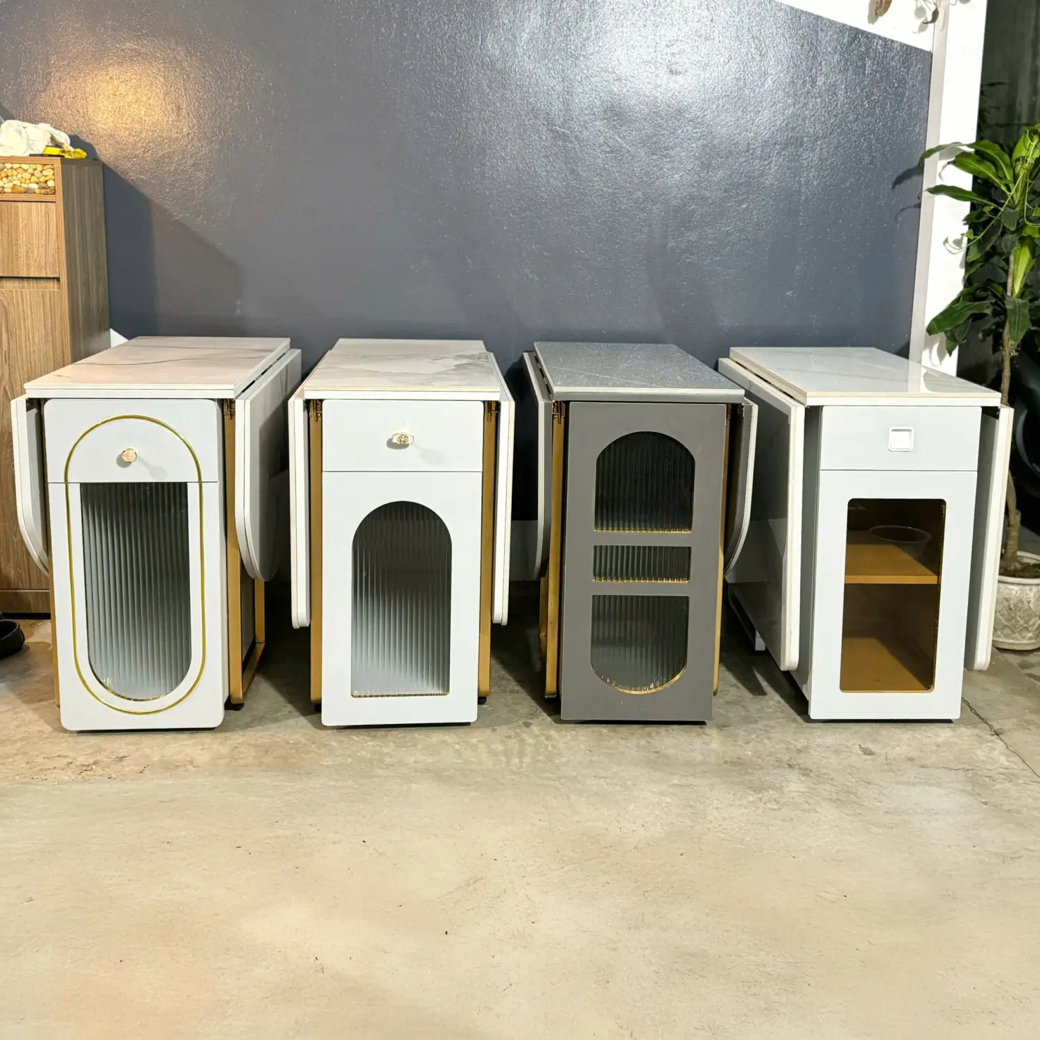 Bàn ăn thông minh 4 ghế gấp gọn mặt đá ceramic - SP2984 9 Bàn ăn thông minh 4 ghế gấp gọn mặt đá ceramic - SP2984 - Ảnh 9