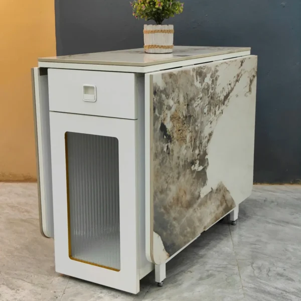 Bàn ăn thông minh 4 ghế gấp gọn mặt đá ceramic - SP2984 30 ban an thong minh 4 ghe gap gon mat da ceramic sp2984 6