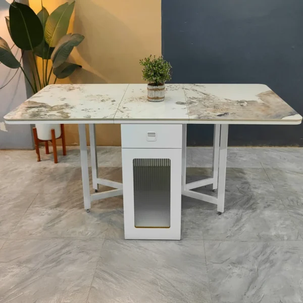 Bàn ăn thông minh 4 ghế gấp gọn mặt đá ceramic - SP2984 31 ban an thong minh 4 ghe gap gon mat da ceramic sp2984 7
