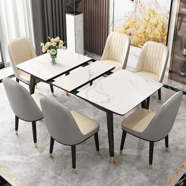 bo ban an 4 ghe mat da ceramic thong minh ghe boc da cao cap hien dai sp2947 4