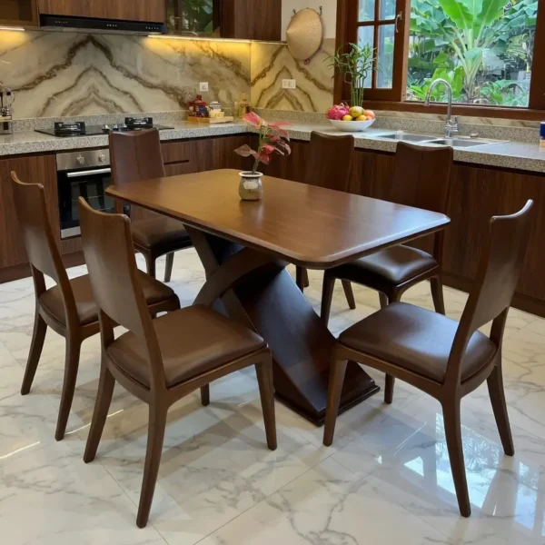 bo ban an 6 ghe go soi khuyet lung chan chu x cong cao cap sp2028 1