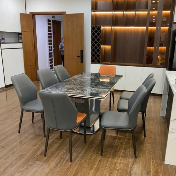 bo ban an 6 ghe mat da thong minh co the mo rong ghe an boc da cao cap sp1499 2