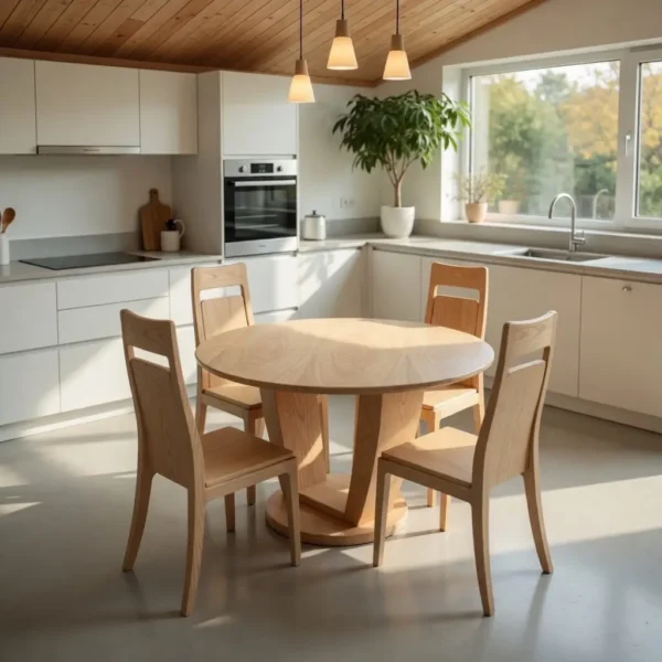 Bo Ban An Tron 6 Ghe Go Soi Thiet Ke Hien Dai Sp2041