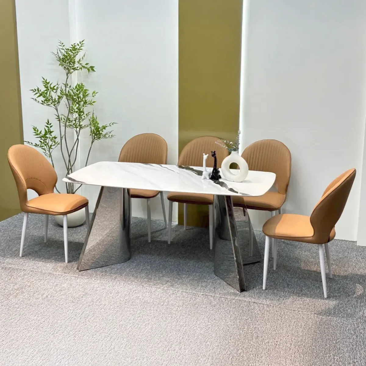 Bàn ăn 6 ghế mặt đá nhập khẩu sang trọng - SP6458 - Ảnh 3