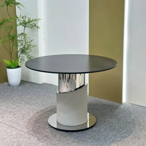 ban an tron mat da 2 tang chan inox cao cap ghe da nhap khau sp7600