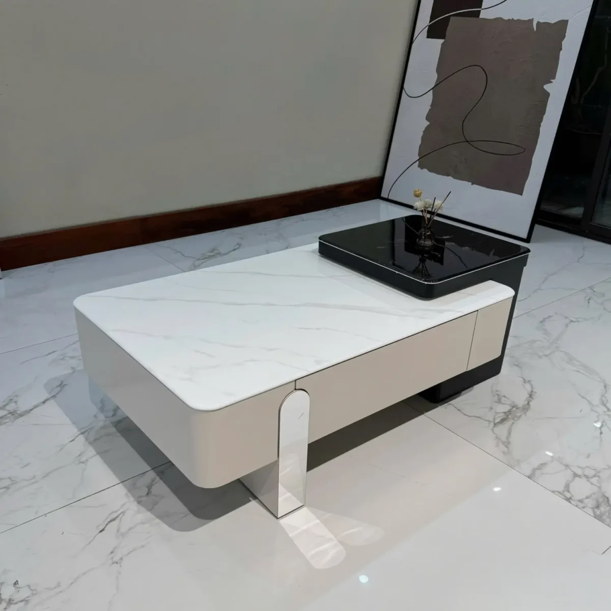 Bàn trà chữ nhật mặt đá cao cấp nhập khẩu - SP7800 - Ảnh 4