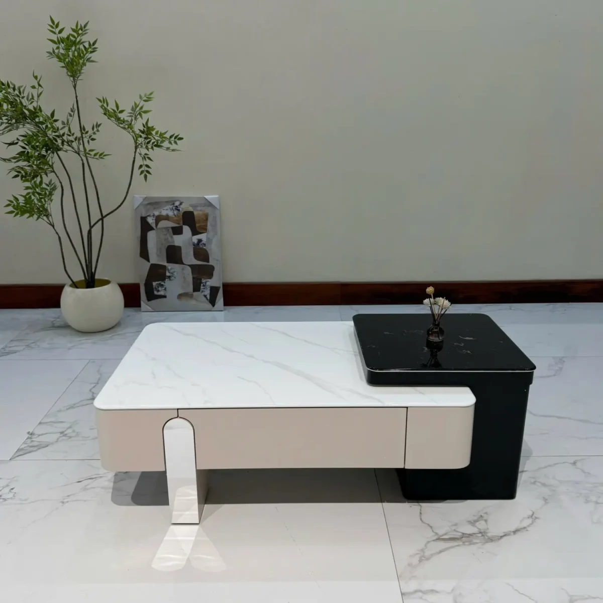 Bàn trà chữ nhật mặt đá cao cấp nhập khẩu - SP7800 - Ảnh 3