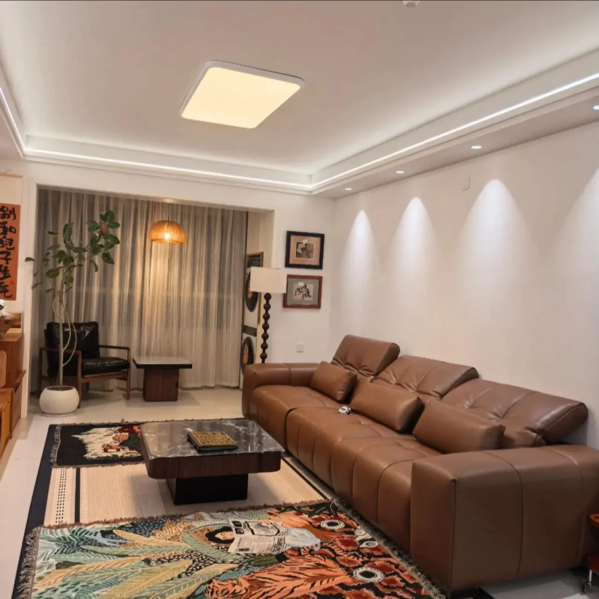 Bàn trà đôi mặt đá, phối trắng đen hiện đại nhập khẩu - SP7852 - Ảnh 2