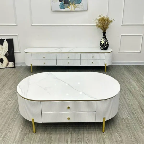 Bộ tủ kệ tivi bàn trà cao cấp nhập khẩu - SP8422