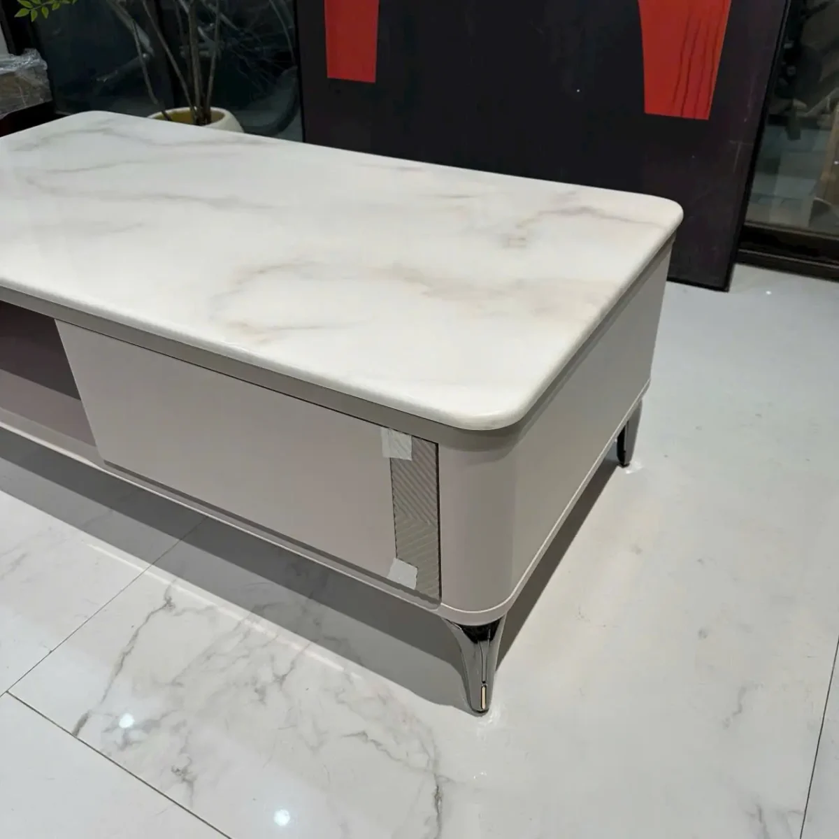 Bộ tủ kệ tivi, bàn trà mặt đá cẩm thạch cao cấp nhập khẩu - SP8359 - Ảnh 5