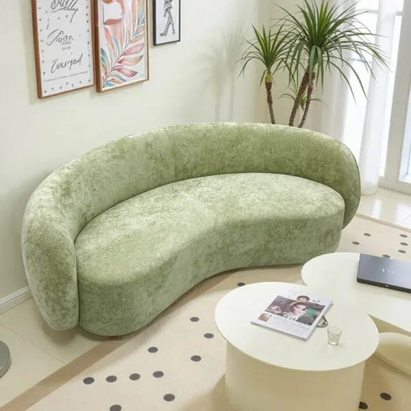 Ghế sofa bọc vải dáng hạt điều cao cấp - SP8572