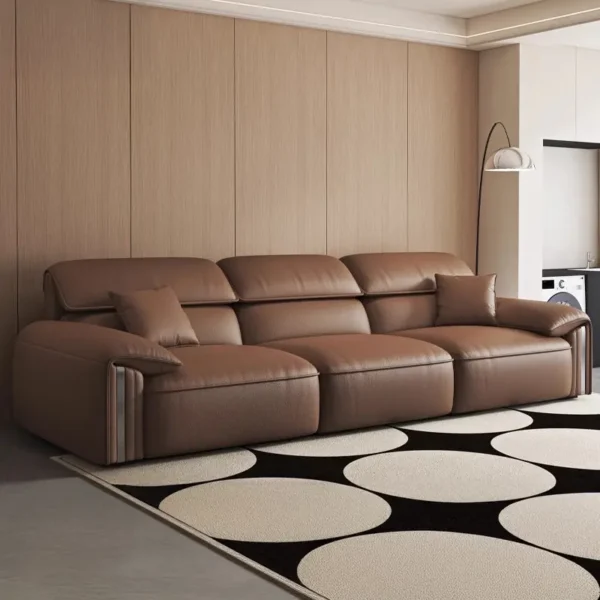 Ghế sofa da cao cấp form vuông hiện đại - SP8562