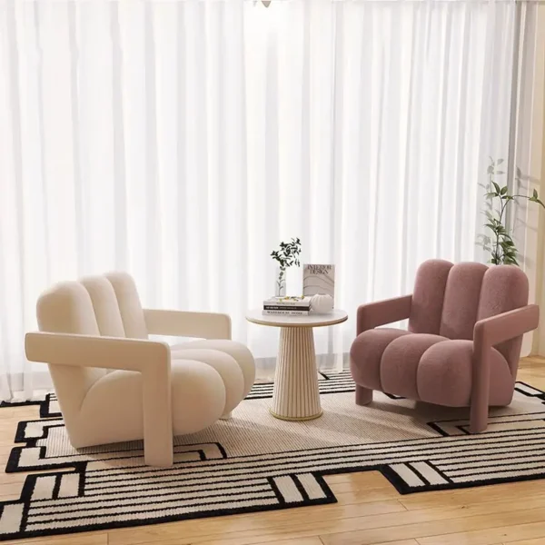 Ghế sofa đơn bọc vải nỉ phong cách dễ thương - SP8898