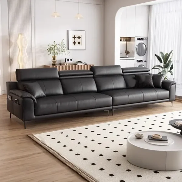Ghế sofa văng bọc da có tựa đầu gật gù cao cấp - SP8552