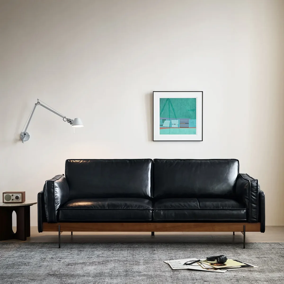 Ghế sofa văng bọc da phong cách cổ điển - SP8676 - Ảnh 3