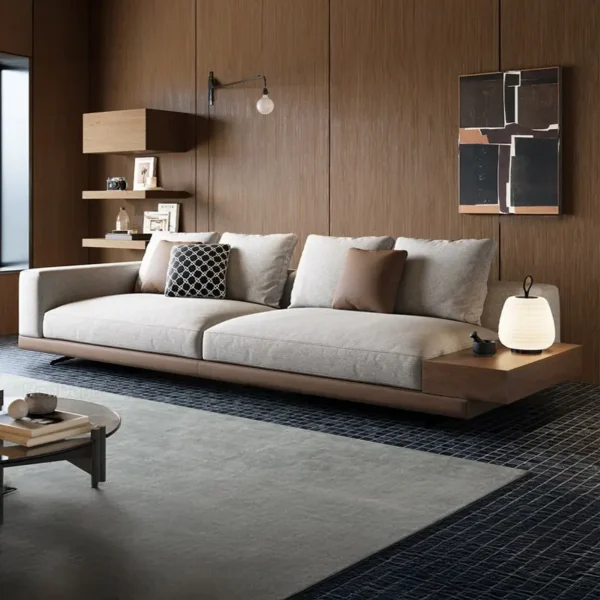 Ghế sofa văng bọc vải khung gỗ hiện đại - SP8707