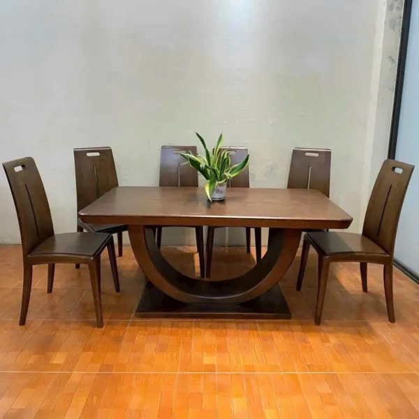 Bộ bàn ăn gỗ sồi tự nhiên thanh lịch - SP9983