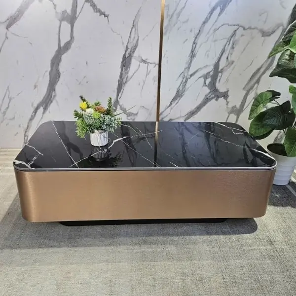 Bàn Trà Chữ Nhật Mặt Đá Ceramic Cao Cấp - SP9707