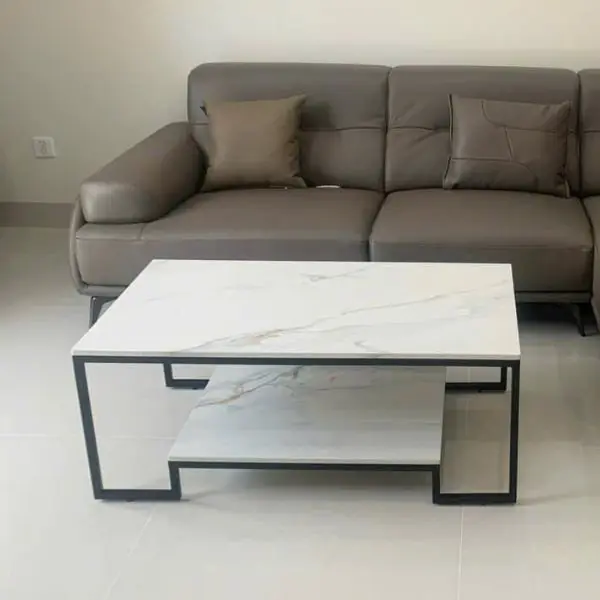 Bàn trà mặt đá 2 Tầng cao cấp - SP9578