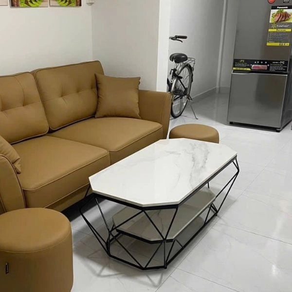 Bàn trà mặt đá 2 Tầng cao cấp - SP9653