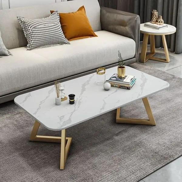 bàn trà mặt đá hiện đại - SP9716
