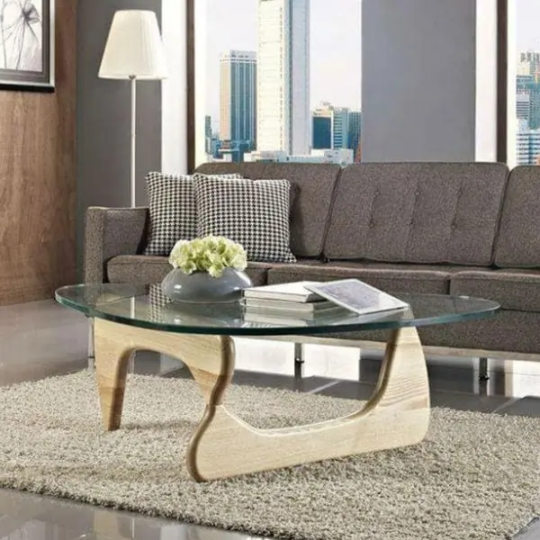 Bàn Trà Nugochi Chân Gỗ Cao Cấp - SP9659