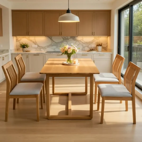 Trang chủ 320 Bộ bàn 4 ghế gỗ tự nhiên cao cấp - SP9874