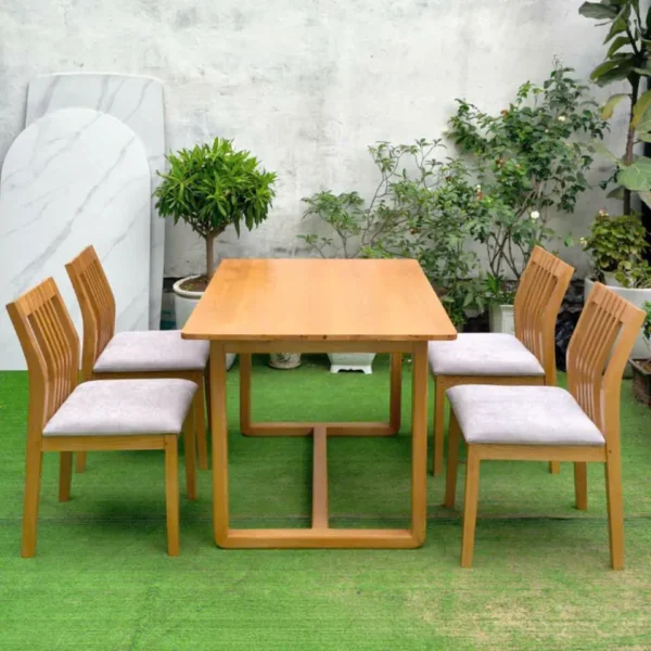 Bộ bàn 4 ghế gỗ tự nhiên cao cấp - SP9874