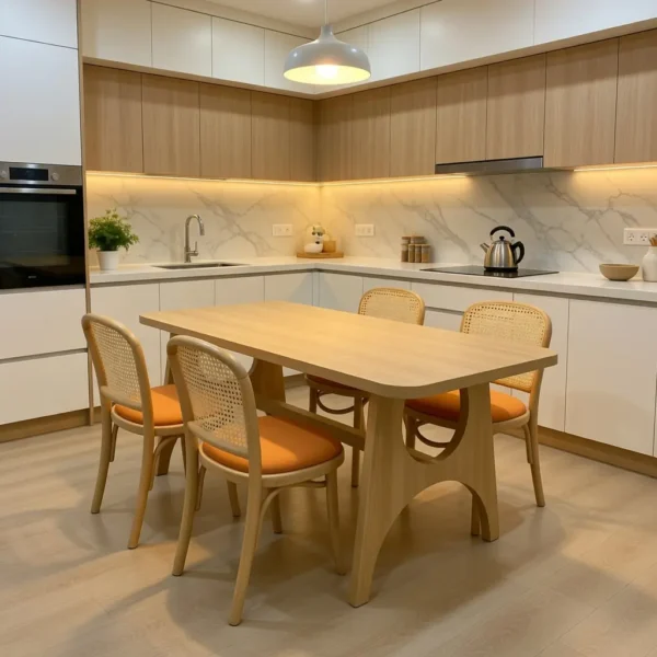 bo ban an 4 ghe go tu nhien phong cach hien dai sp9829 8