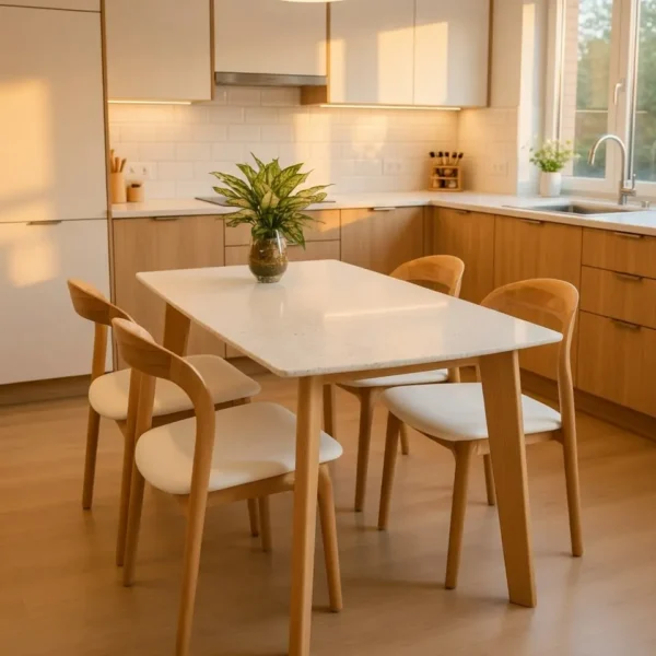 bo ban an go 4 ghe mat da cao cap sp9896 5