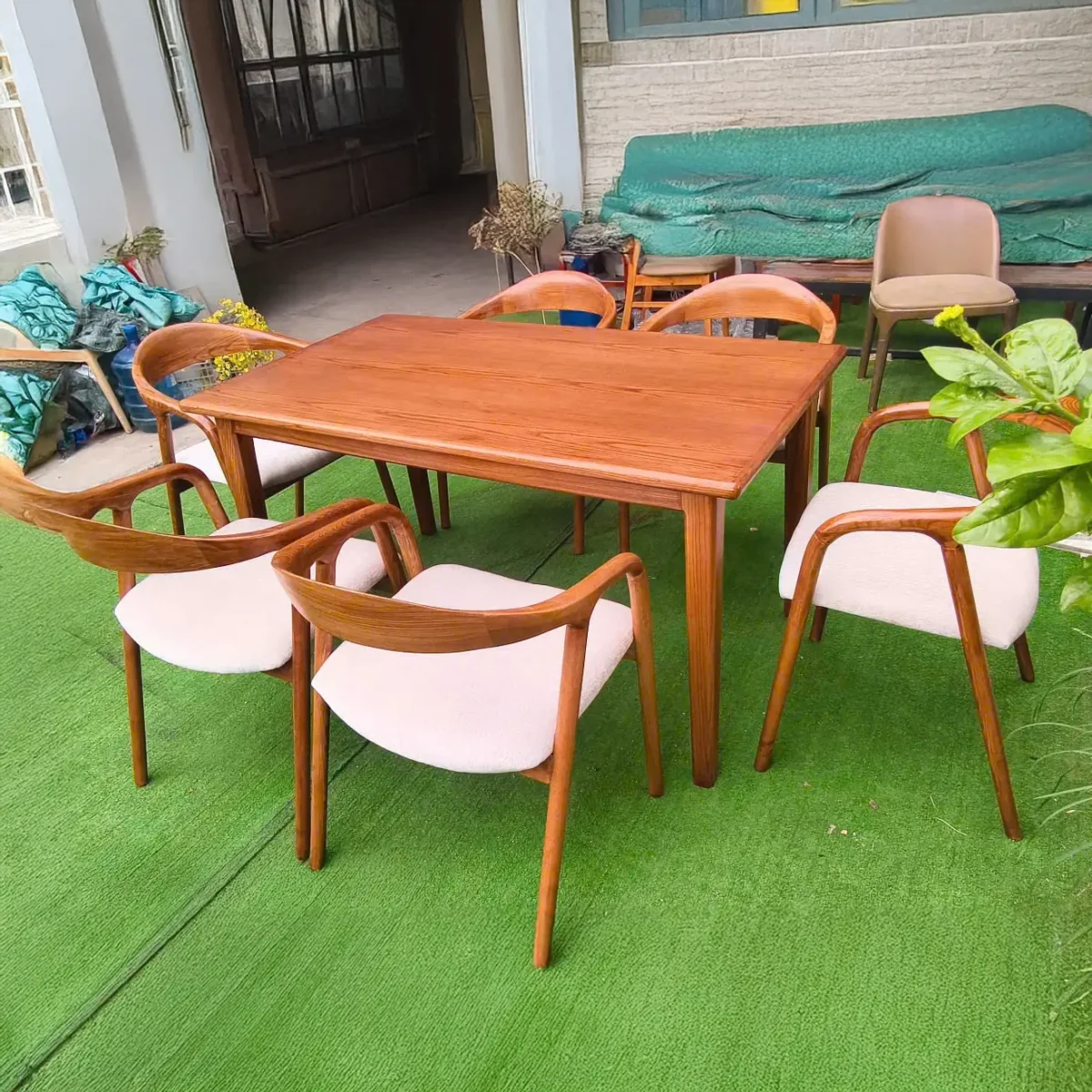 Bộ bàn ăn gỗ 6 ghế bọc da cao cấp - SP9869 - Ảnh 4
