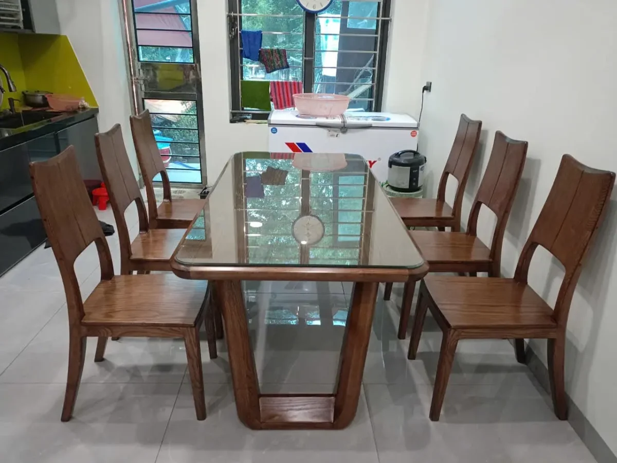 Bộ bàn ăn gỗ sồi 6 ghế cao cấp - SP9899 - Ảnh 3