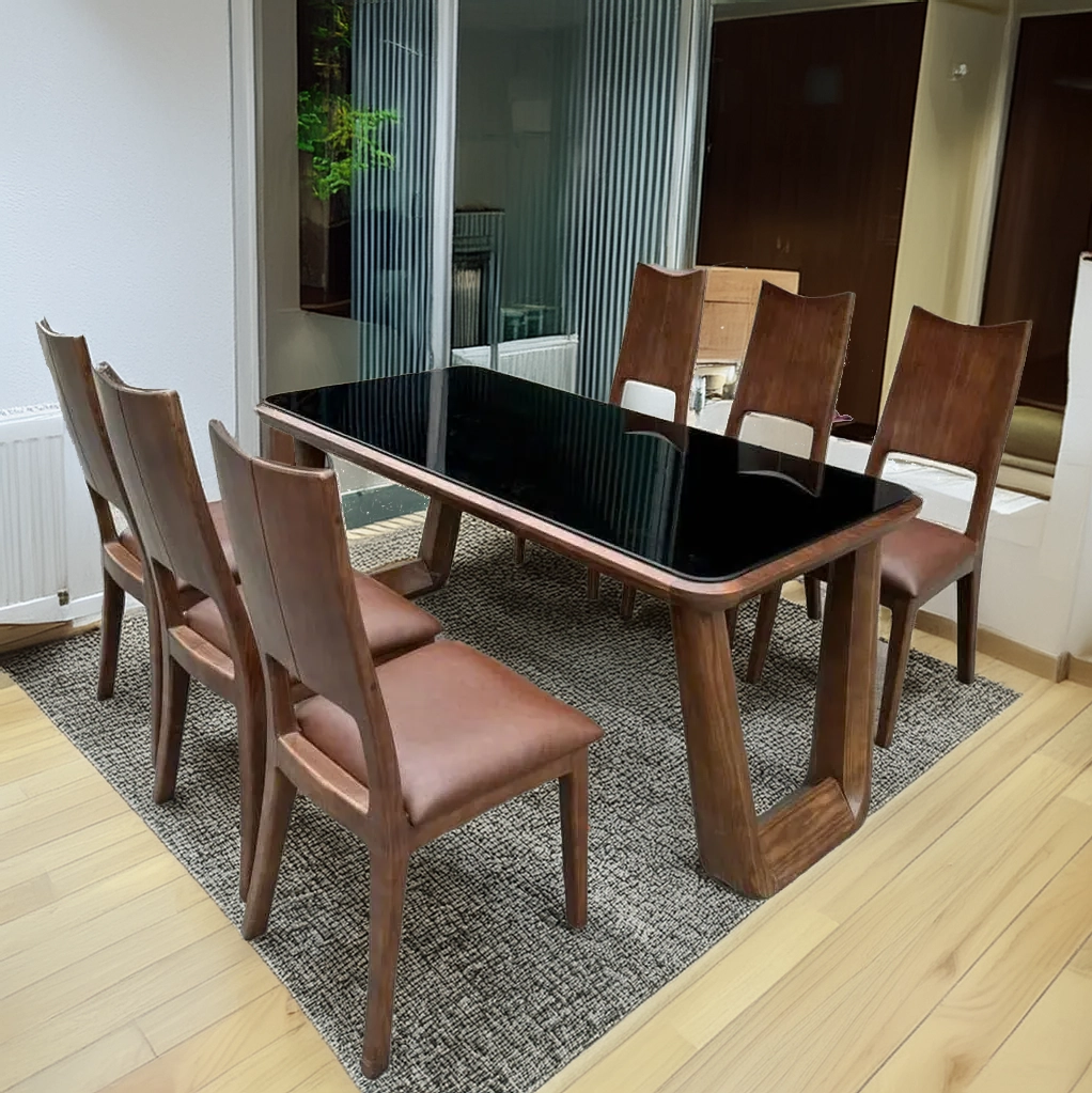 Bộ Bàn Ăn Gỗ Sồi Mặt Kính Thanh Lịch - SP9986 3 Bộ Bàn Ăn Gỗ Sồi Mặt Kính Thanh Lịch - SP9986 - Ảnh 3