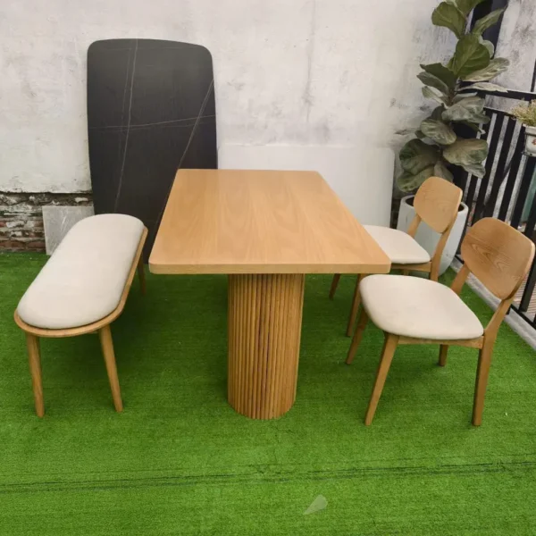 Bộ bàn ăn gỗ tự nhiên cao cấp - SP9861