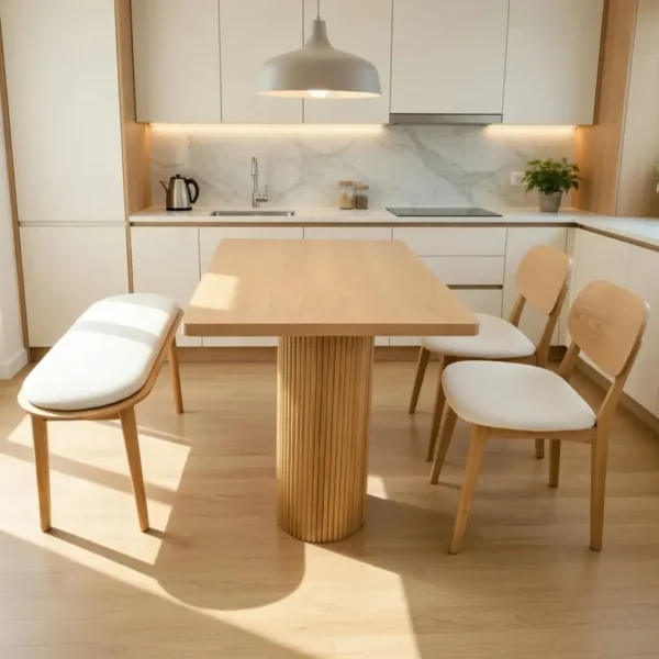 Bộ bàn ăn gỗ tự nhiên cao cấp - SP9861