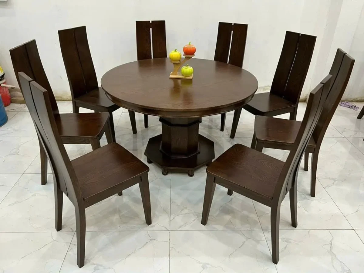 Bộ bàn ăn tròn mặt gỗ sang trọng - SP9916