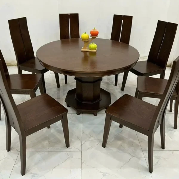 Bộ bàn ăn tròn mặt gỗ sang trọng - SP9916