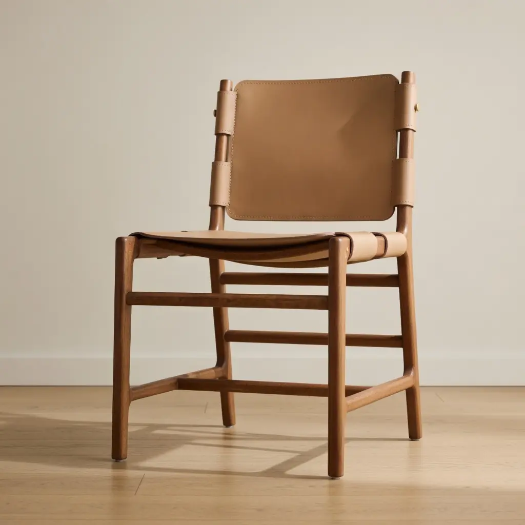 Ghế ăn gỗ sồi da yên ngựa hàng xuất khẩu cao cấp - SP9358 9 ghe an go soi da yen ngua hang xuat khau cao cap sp9358 1