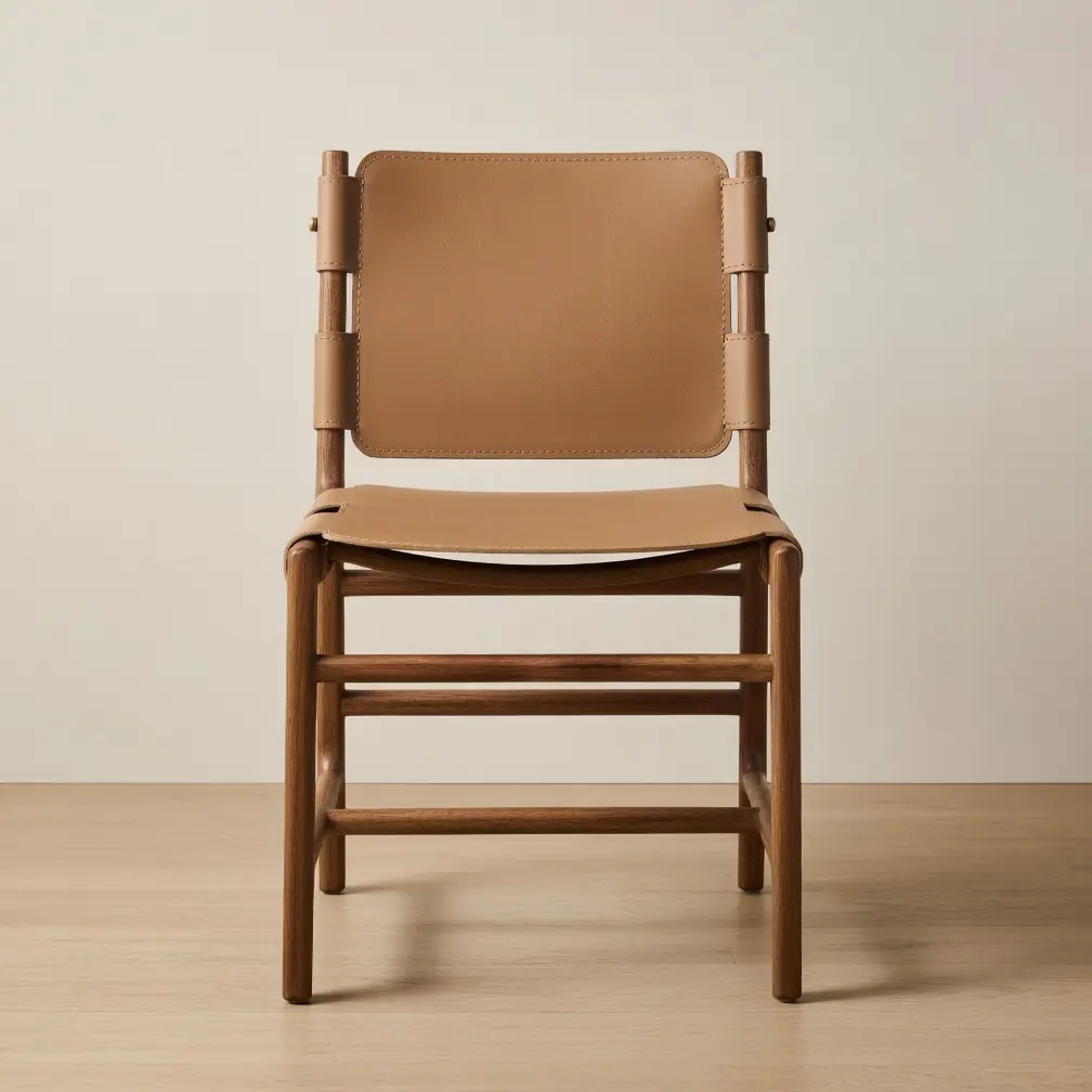 Ghế ăn gỗ sồi da yên ngựa hàng xuất khẩu cao cấp - SP9358 8 ghe an go soi da yen ngua hang xuat khau cao cap sp9358 3