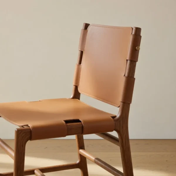 Ghế ăn gỗ sồi da yên ngựa hàng xuất khẩu cao cấp - SP9358 7 ghe an go soi da yen ngua hang xuat khau cao cap sp9358