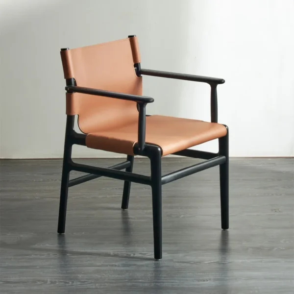 Ghế ăn gỗ sồi da yên ngựa hàng xuất khẩu cao cấp - SP9370