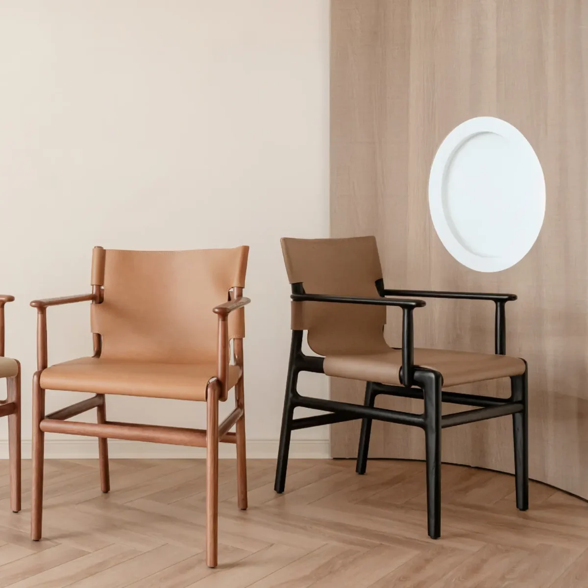 Ghế ăn gỗ sồi da yên ngựa wingsfurni bowtie chair - SP9370 - Ảnh 8